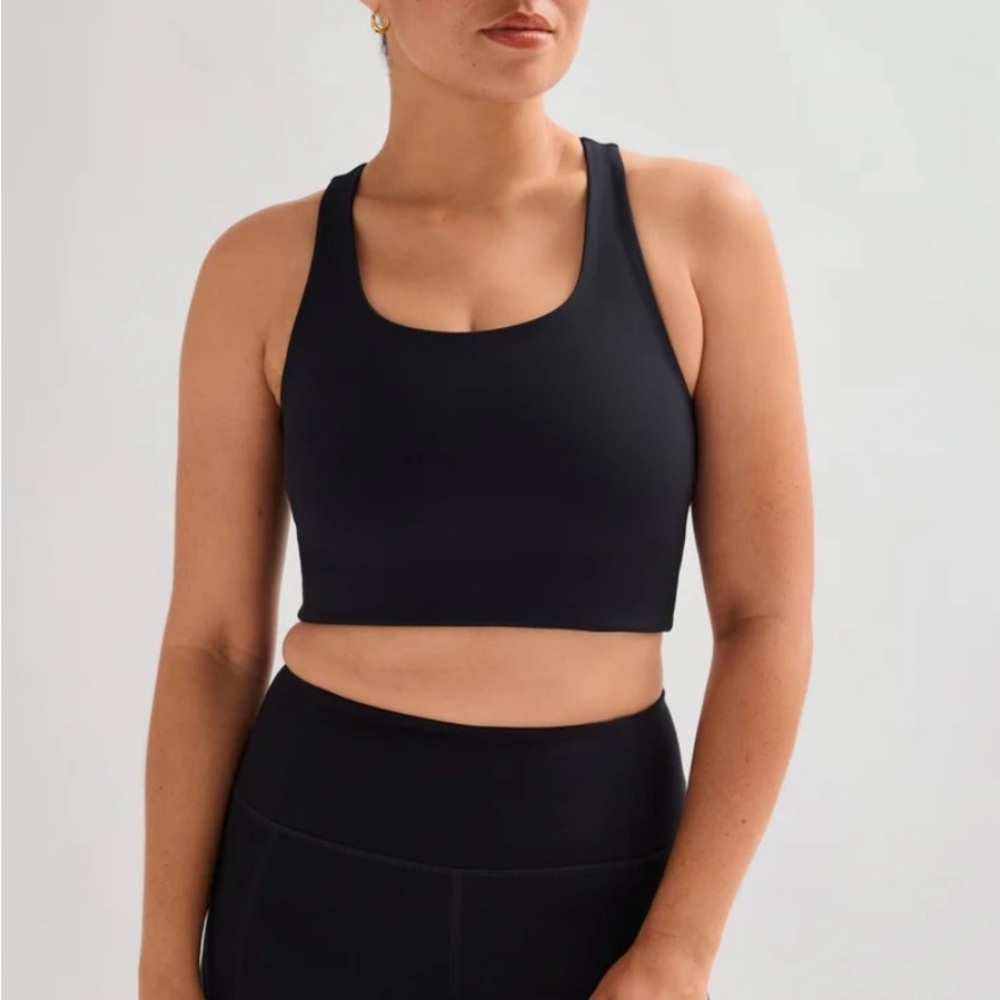 NWT Girlfriend Collective Paloma Black Racerback Sports Bra